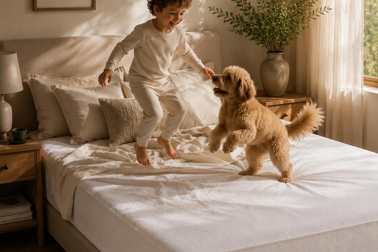 protector colchon rizo 75% algodón 