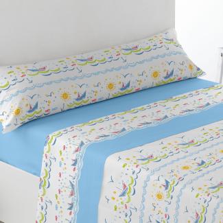 sabana infantil cama 105x190cm barco
