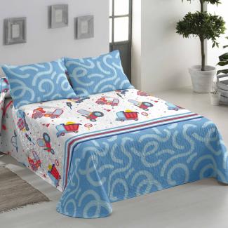 colcha de verano para niños azul
