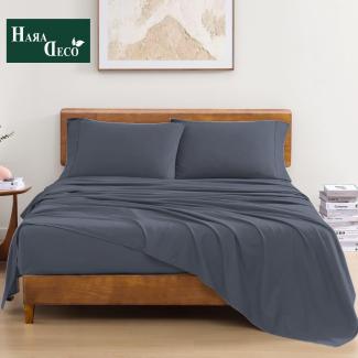 juego de sabana algodón gris cama 105