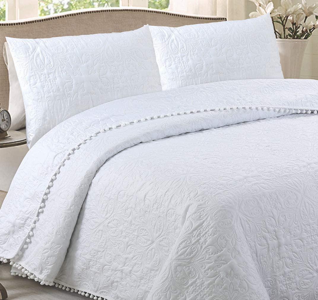 colcha blanca cama 90