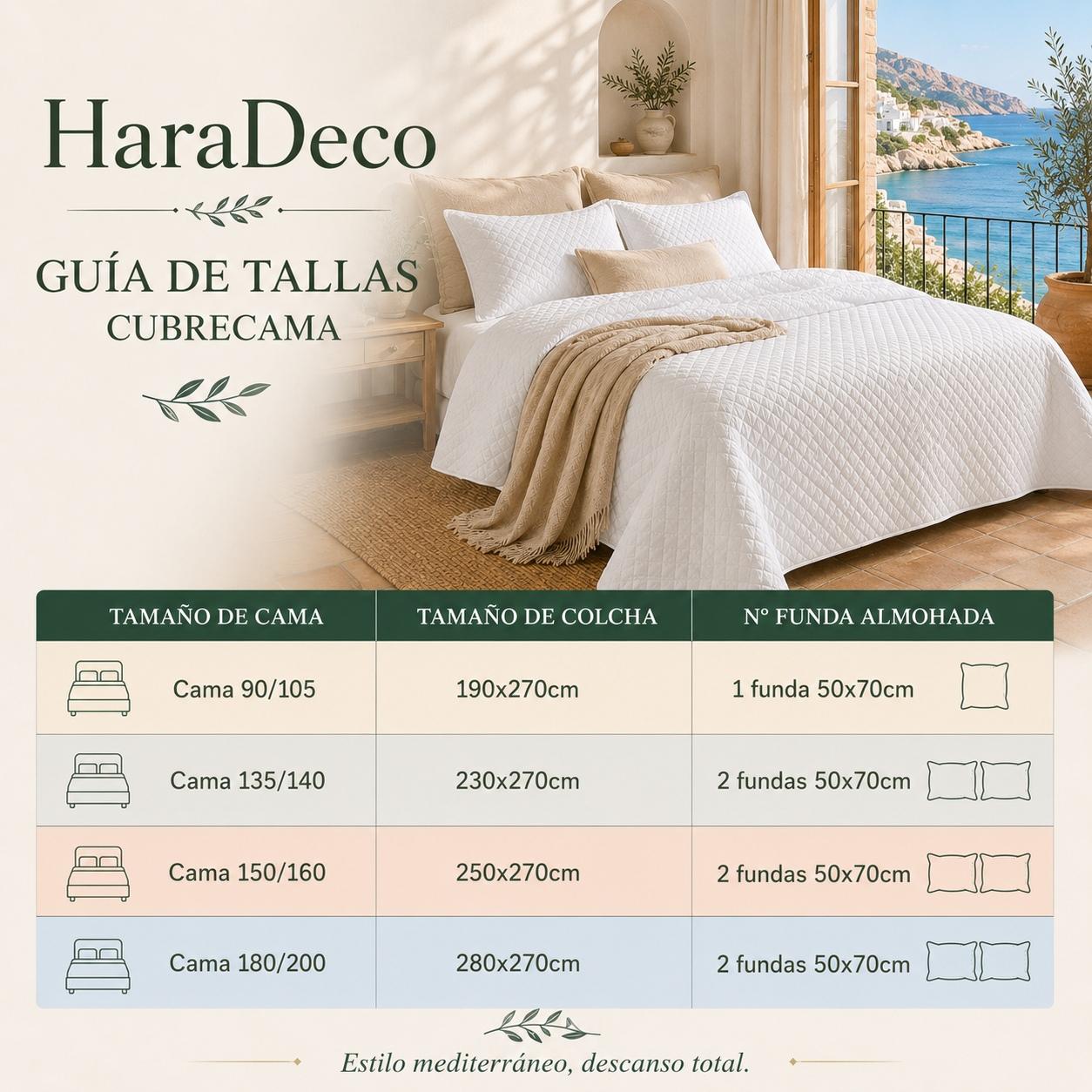 colcha de verano blanca haradeco