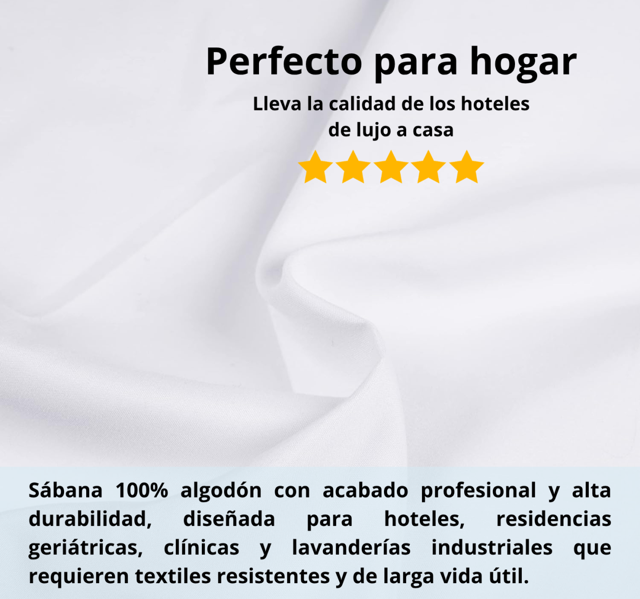 sabana plana encimera 100% algodón puro natural blanca hosteleria 