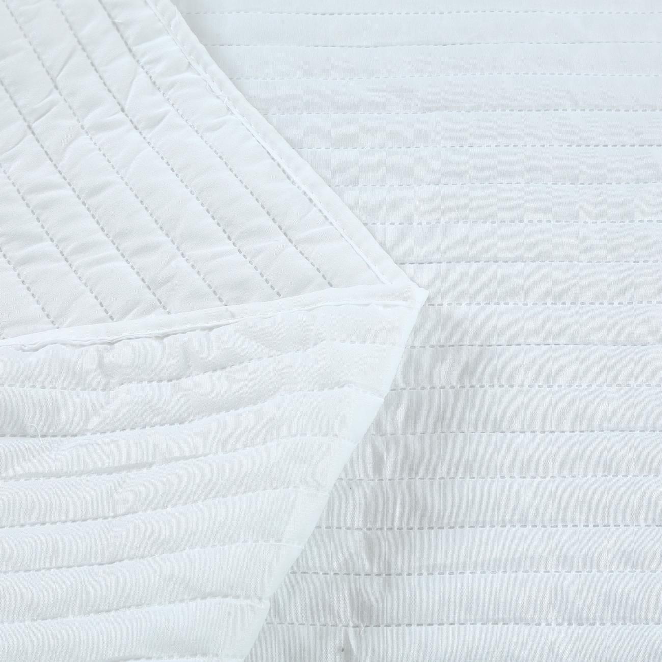 pie de cama rayas blanca haradeco